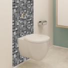 Adesivo de Pastilhas Preto Cinza 25x25 cm com 40un