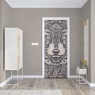 Adesivo de Porta Lobo Místico