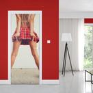 Adesivo de Porta Mulher Gesto Obsceno 02