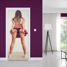 Adesivo de Porta Mulher Gesto Obsceno 04