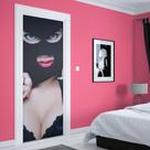 Adesivo de Porta Mulher Sensual Mascarada Adesivo de Porta Mulher Sensual Mascarada