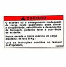 Adesivo De Precaução Bagageiro Dianteiro Quadriciclo Honda FourTrax 420 (REF: 87511HN5B00)