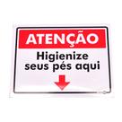 Adesivo de Sinalização ATENÇÃO HIGIENIZE SEUS PÉS AQUI Ref AV 92 ENCARTALE Adesivo de Sinalização ATENÇÃO HIGIENIZE SEUS PÉS AQUI Ref AV 92 ENCARTALE