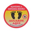 Adesivo de Sinalização MATENHA A DISTÂNCIA SEGURA AGUARDE AQUI Ref AV84 ENCARTALE Adesivo de Sinalização MATENHA A DISTÂNCIA SEGURA AGUARDE AQUI Ref AV84 ENCARTALE