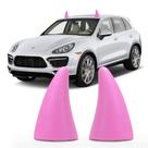 Adesivo de teto Car 3D Devil Horns YGMONER PU Foam PU rosa 11x7cm