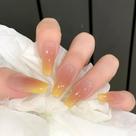 Adesivo de unhas BJR Simple Pink and Yellow Gradient Long Ballet Adesivo de unhas BJR Simple Pink and Yellow Gradient Long Ballet