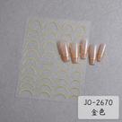 Adesivo de Unhas jo-26 3D Gradiente Linha Francesa DIY Verde OEM