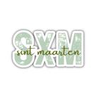Adesivo de Viagem SXM Sint Maarten em Vinil Resistente à Água