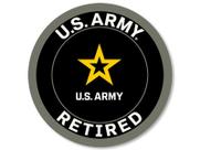 Adesivo de vinil americano redondo do Exército dos EUA aposentado 7,62 cm