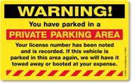 Adesivo de violação de estacionamento SmartSign Warning, 5x8cm, pacote com 50 Adesivo de violação de estacionamento SmartSign Warning, 5x8cm, pacote com 50