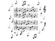 Adesivo Decorativo 3D Música PVC e EVA Adesif - Notas Musicais