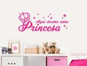 Adesivo Decorativo Aqui Dorme Uma Princesa - Senhorita Decor