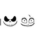 Adesivo decorativo carro moto parede vidro jack e sally hallowen kit