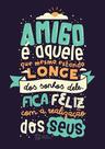 Adesivo Decorativo de Parede Frase Amigo É Aquele