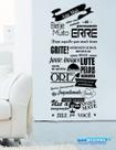 Adesivo Decorativo de Parede Frase Beije Muito Erre Ore pensamentos Positivos