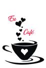 Adesivo Decorativo de Parede Frase Eu Amo Café