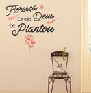 Adesivo Decorativo de Parede Frase Floresça. Duas Cores