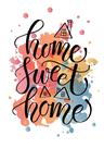 Adesivo Decorativo de Parede Frase Home Sweet Home