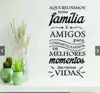 Adesivo Decorativo De Parede Frase Reunimos Familia E Amigos