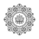 Adesivo Decorativo de Parede - Mandala - Flor de Lótus com 60cm - Sala - 012ir