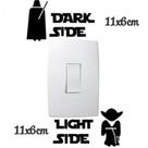 Adesivo Decorativo de Parede para Interruptor Star Wars (Drak Side, Light Side)