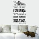 Adesivo Decorativo de parede / Pela Obediêcia e com esperança - (70x40cm) Adesivo Decorativo de parede / Pela Obediêcia e com esperança - (70x40cm)