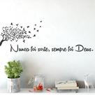 Adesivo Decorativo De Parede Quarto Sala Frase Arvore Deus
