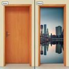 Adesivo Decorativo de Porta - Cidade - Prédios - 1290cnpt Adesivo Decorativo de Porta - Cidade - Prédios - 1290cnpt