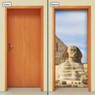 Adesivo Decorativo de Porta - Esfinge - 493cnpt