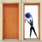 Adesivo Decorativo de Porta - Fitness - Pilates - 869cnpt