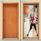 Adesivo Decorativo de Porta - Fitness - Pilates - 870cnpt