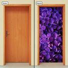 Adesivo Decorativo de Porta - Flores - Violetas - 1953cnpt