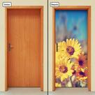 Adesivo Decorativo de Porta - Girassol - Flor - 463cnpt Adesivo Decorativo de Porta - Girassol - Flor - 463cnpt