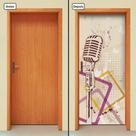 Adesivo Decorativo de Porta - Música - Microfone - 903cnpt Adesivo Decorativo de Porta - Música - Microfone - 903cnpt
