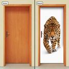 Adesivo Decorativo de Porta - Onça - Animal - 087cnpt Adesivo Decorativo de Porta - Onça - Animal - 087cnpt