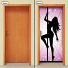 Adesivo Decorativo de Porta - Pole Dance - 097cnpt