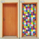 Adesivo Decorativo de Porta - Quebra-cabeça - 1507cnpt