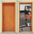 Adesivo Decorativo de Porta - Toca Discos - 1330cnpt