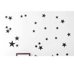 Adesivo Decorativo Estrelas, 100 Unid. 4, 6 E 8 Cm Preto