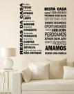 Adesivo Decorativo Frase Regras da Casa e Regra da casa
