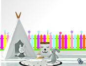 Adesivo Decorativo Infantil Cerca Colorida Jardim Encantado