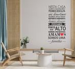 Adesivo Decorativo Para Carro Frase nesta casa, grande