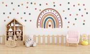 Adesivo decorativo para quarto infantil arco iris coração Adesivo decorativo para quarto infantil arco iris coração
