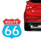 Adesivo Decorativo Route 66 Azul Vermelho Resinado Genérico