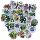 Adesivo Decorativo Scrapbook Planner 50 Peças Vaso de Cactus Adesivo Decorativo Scrapbook Planner 50 Peças Vaso de Cactus