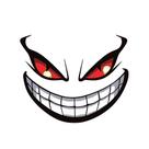 Adesivo Decorativo Sorriso Sinistro Desenho Estilo Terror