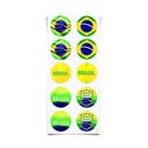 Adesivo Decorativo - Vai Brasil - 4cm x 4cm - 10 unidades - Cromus - Rizzo