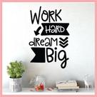 Adesivo decorativo - Work Hard (70x40cm)