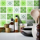 Adesivo Destacável Azulejo para Cozinha Berga Verde Adesivo Destacável Azulejo para Cozinha Berga Verde