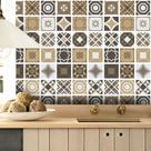 Adesivo Destacável Azulejo para Cozinha Bragança Marrom